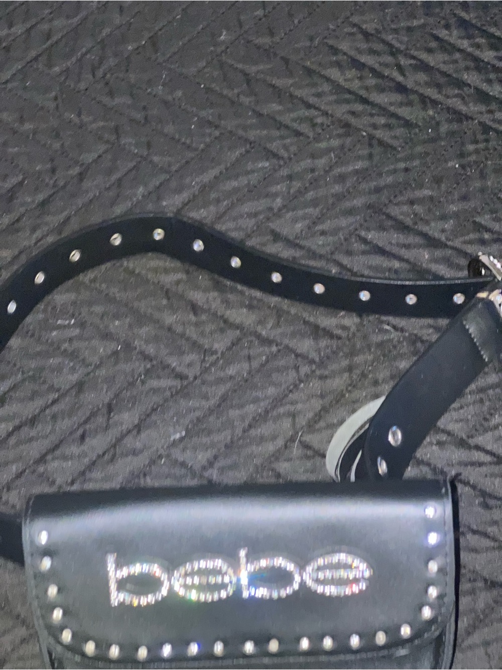 Bebe rhinestone belt bag
